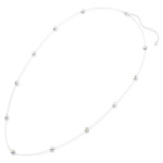 Chroma strandage Star, White, Rhodium plated